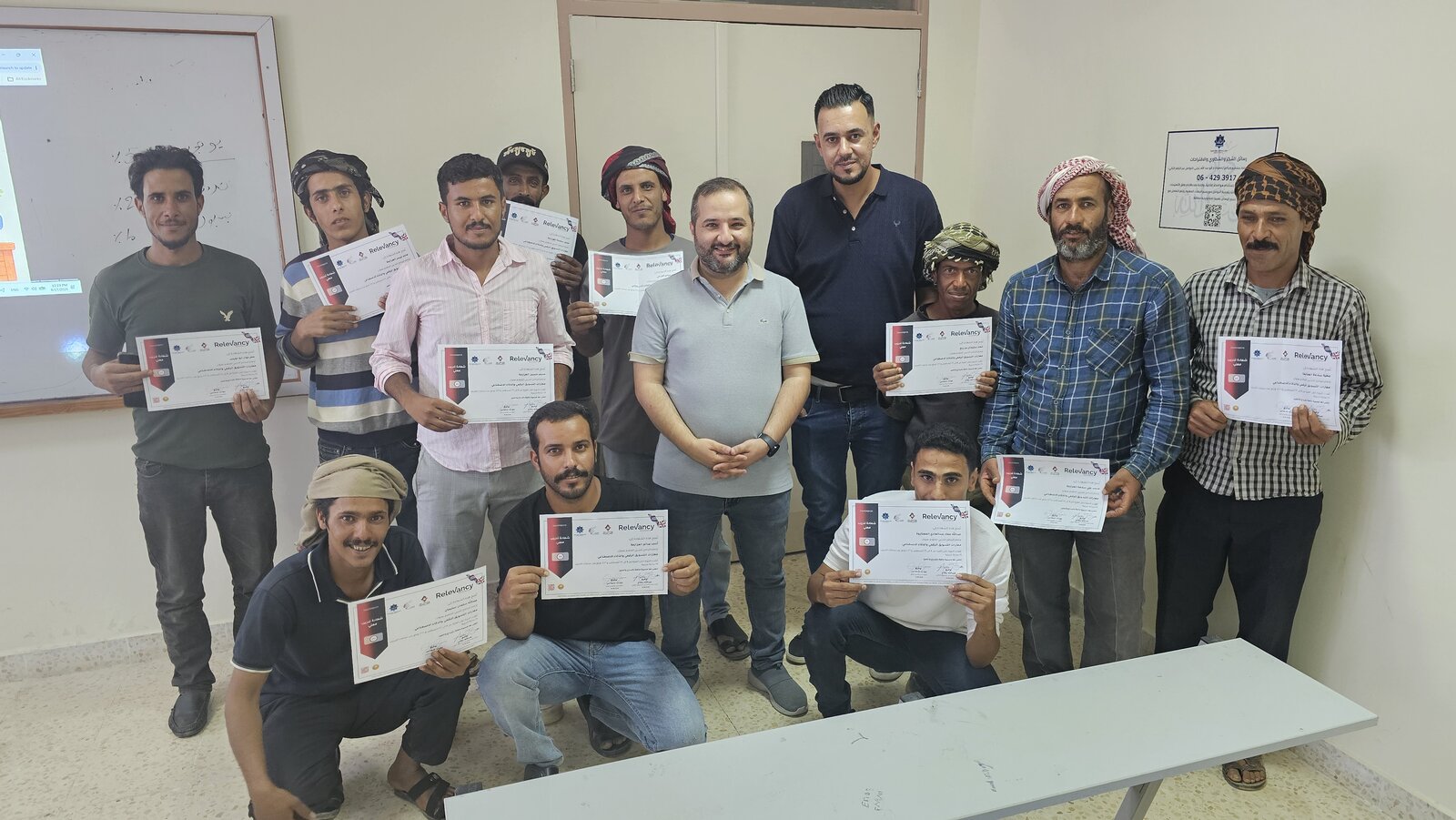 A group of participants pictured together during GIG project activities in Karak
