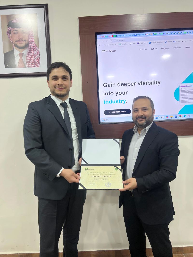 Abdallah Battah Meets Pharmacy Students at the University of Jordan to Discuss AI and the Future of the Profession